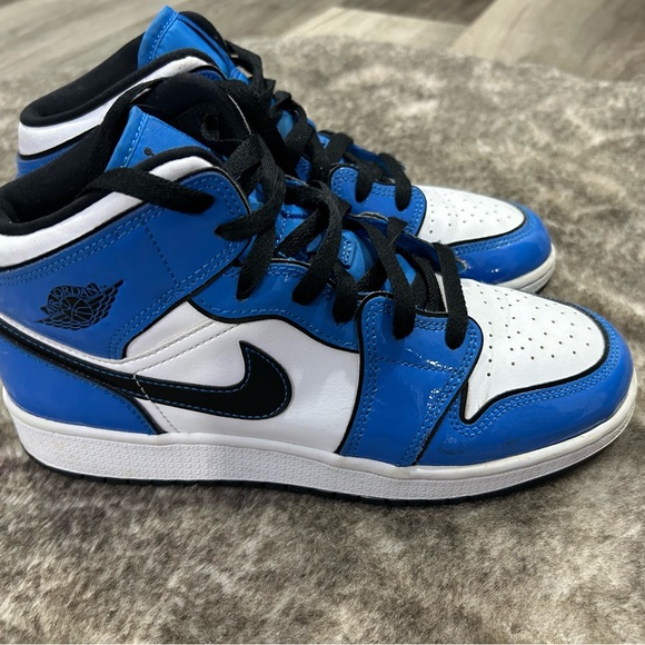 Jordan Other - Jordan Blue and White High-Top Sneakers with Iconic Design